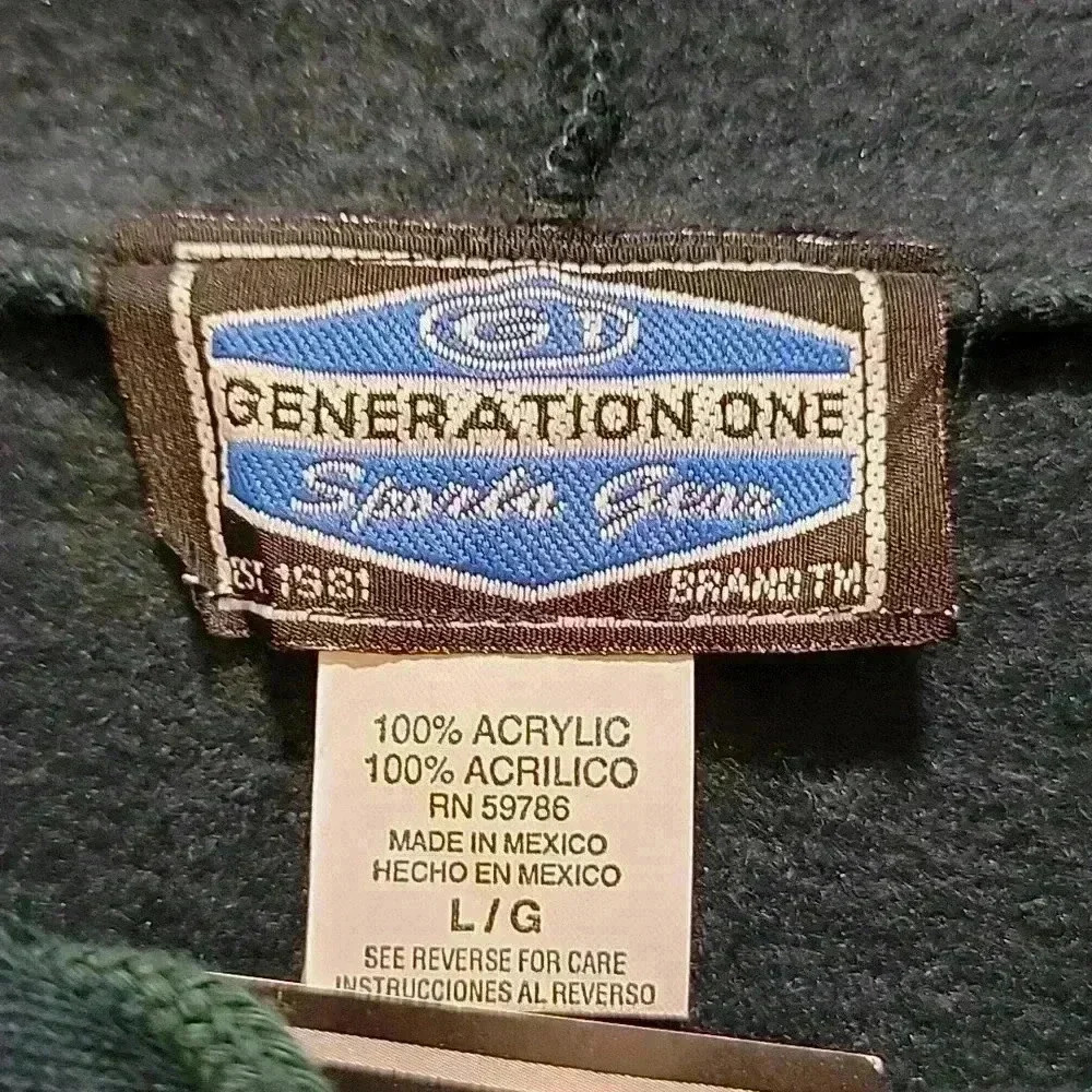 Generation One Sporting Gear Zip Up Hoodie Size Large - Picture 2 of 5